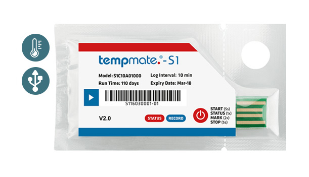 Enregistreur de Température Usage Unique USB, Tempmate S1 - Newsteo